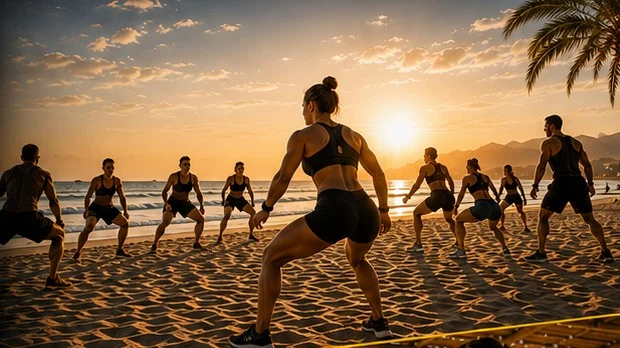 Trening na plaży
